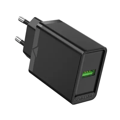 Vention FABB0-EU Cargador de Pared USB 18W Negro Vention FABB0-EU Cargador de Pared USB 18W Negro