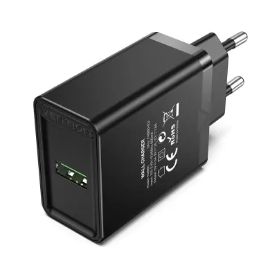 Vention FABB0-EU Cargador de Pared USB 18W Negro Vention FABB0-EU Cargador de Pared USB 18W Negro