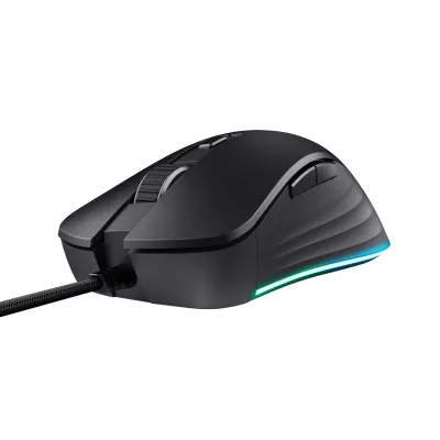 Trust GXT924 YBAR Plus Ratón Gaming RGB 25600 DPI Negro