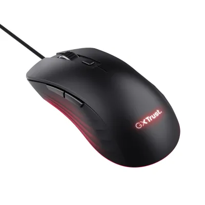 Trust GXT924 YBAR Plus Ratón Gaming RGB 25600 DPI Negro