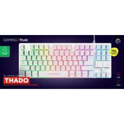 Trust GXT 833W Thado TKL Teclado USB Gaming con Iluminación LED