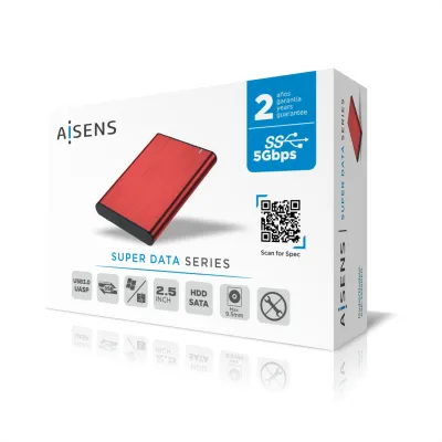 Aisens Caja Externa para Disco Duro 2.5" SATA USB 3.0 Rojo Aisens Caja Externa para Disco Duro 2.5" SATA USB 3.0 Rojo