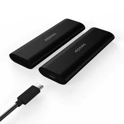 Aisens ASM2-014B Caja Externa para Disco SSD M.2 SATA/NVMe USB-C