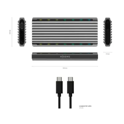 Aisens ASM2-RGB011GR Caja Externa para Disco Duro SSD M.2 Aisens ASM2-RGB011GR Caja Externa para Disco Duro SSD M.2
