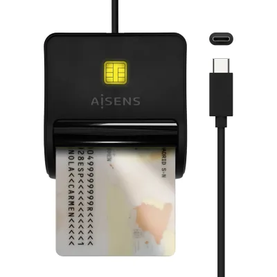 Aisens ASCR-SN03C-BK Lector de DNI USB-C
