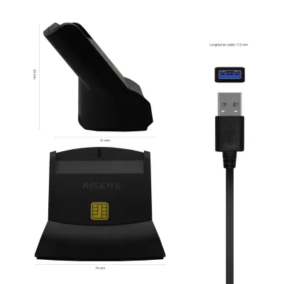 Aisens ASCR-SN05-BK Lector de DNIe Negro Aisens ASCR-SN05-BK Lector de DNIe Negro