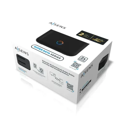 Aisens ASDS-D01B Docking Station Negro de Doble Bahia para Aisens ASDS-D01B Docking Station Negro de Doble Bahia para
