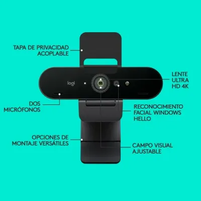 Logitech Brio Stream Cámara Web Profesional para Streaming HD 4K Logitech Brio Stream Cámara Web Profesional para Streaming HD 4K