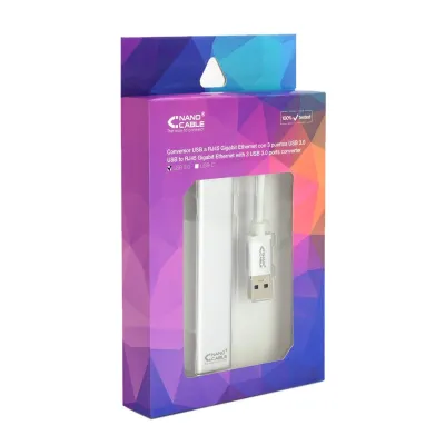 Nanocable Conversor USB 3.0 a Ethernet Gigabit + 3xUSB 3.0 15cm Nanocable Conversor USB 3.0 a Ethernet Gigabit + 3xUSB 3.0 15cm
