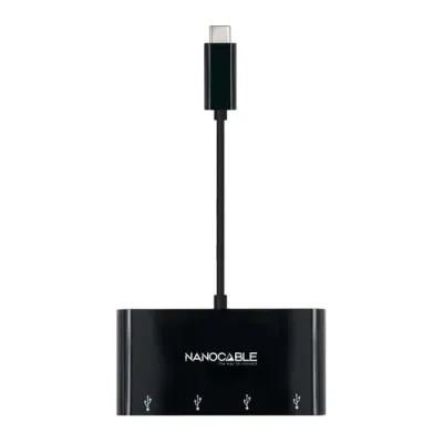Nanocable Adaptador USB-C a 4x USB 3.0. Nanocable Adaptador USB-C a 4x USB 3.0.