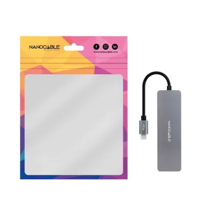 Nanocable Hub USB-C a 3 Puertos USB 3.0/H y 1 Puerto USB-C/H