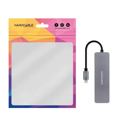 Nanocable Hub USB-C a 3 Puertos USB 3.0/H y 1 Puerto USB-C/H