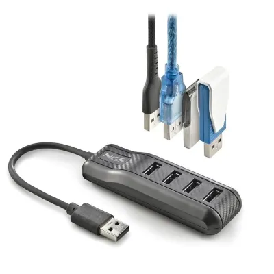 NGS PORT 2.0 Hub 4x USB 2.0 Negro