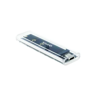 TooQ Caja Externa RGB para SSD M.2 NGFF/NVMe Transparente