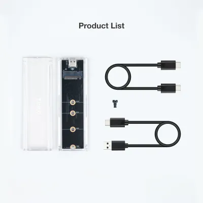 TooQ Caja Externa RGB para SSD M.2 NGFF/NVMe Transparente