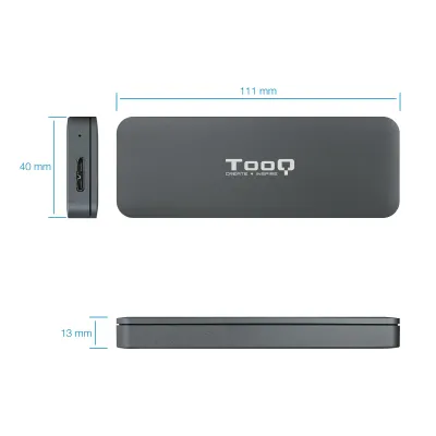 TooQ TQE-2281G Caja Externa para SSD M.2 NGFF a USB-C 3.1 TooQ TQE-2281G Caja Externa para SSD M.2 NGFF a USB-C 3.1