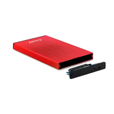 TooQ TQE-2527 Carcasa USB 3.0 para Discos Duros 2.5" SATA 3 Roja