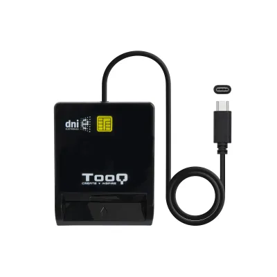 TooQ TQR-211B Lector de DNIe USB-C Negro