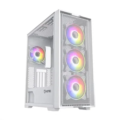 Hiditec H2 Air ARGB Blanca Acero laminado, Cristal templado+4 Hiditec H2 Air ARGB Blanca Acero laminado, Cristal templado+4