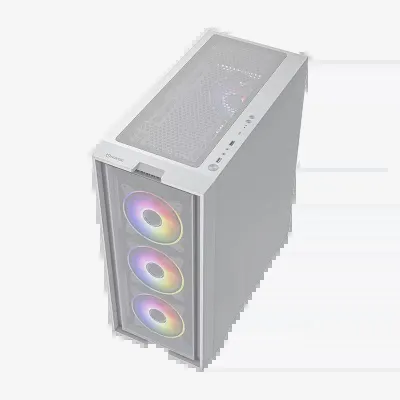 Hiditec H2 Air ARGB Blanca Acero laminado, Cristal templado+4 Hiditec H2 Air ARGB Blanca Acero laminado, Cristal templado+4