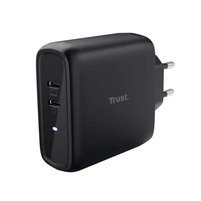 Cargador de Pared Trust Maxo 65W 2P/ 2xUSB Tipo-C/ 65W Cargador de Pared Trust Maxo 65W 2P/ 2xUSB Tipo-C/ 65W
