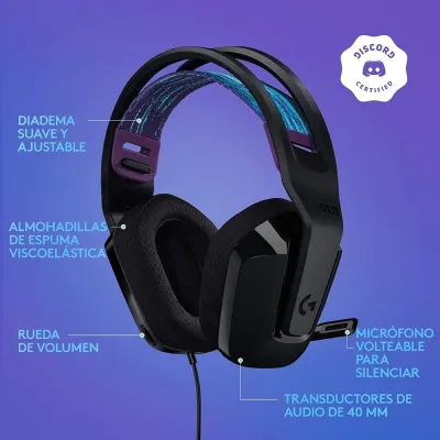 Logitech G335 Auriculares Gaming Negro Logitech G335 Auriculares Gaming Negro