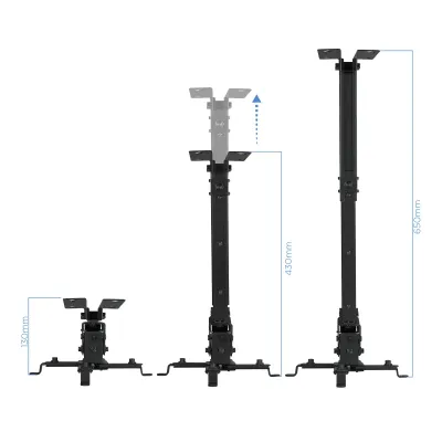 TooQ Soporte Proyector Universal Inclinable Techo Negro