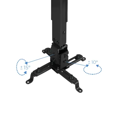 TooQ Soporte Proyector Universal Inclinable Techo Negro