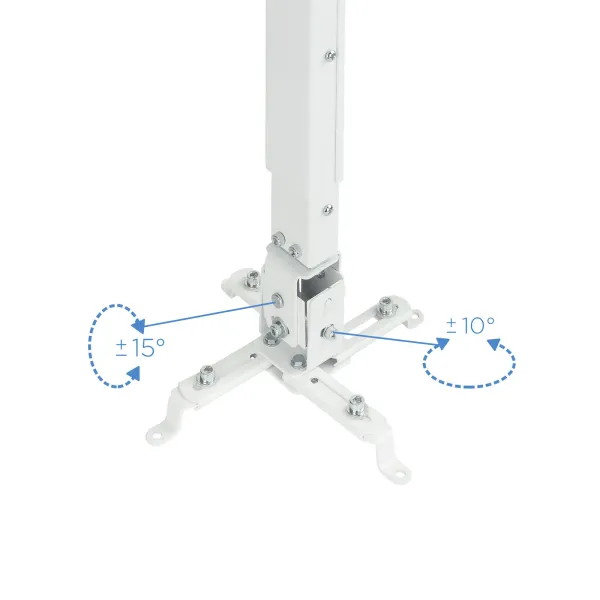 TooQ Soporte Proyector Universal Inclinable Techo Blanco 