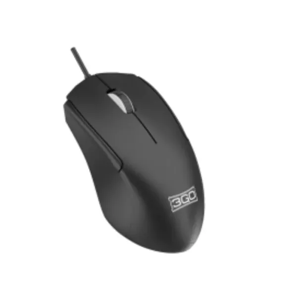 3Go LILO Ratón Óptico USB 1000 DPI Negro
