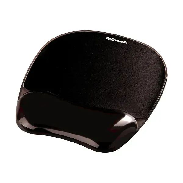 Fellowes Gel Crystals Alfombrilla de Ratón con Reposamuñecas Negra 