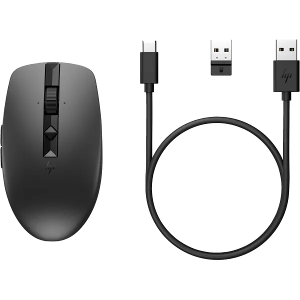 HP 710 Ratón Inalámbrico Silencioso Recargable 1200 DPI Negro