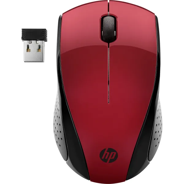 HP 220 Ratón Inalámbrico 1300 DPI Rojo