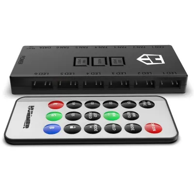 Nox Hummer Hub Controlar Remoto para Ventiladores A-RGB Nox Hummer Hub Controlar Remoto para Ventiladores A-RGB
