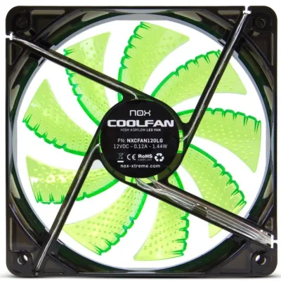 Nox CoolFan 120mm LED Verde