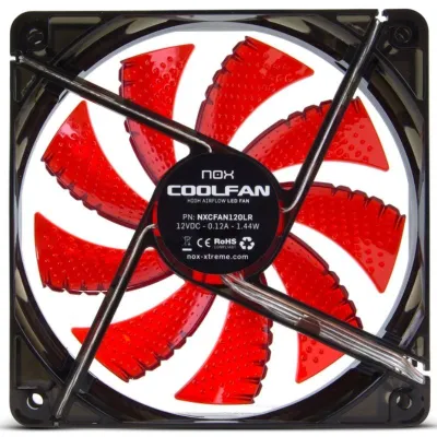 Nox CoolFan 120mm LED Rojo