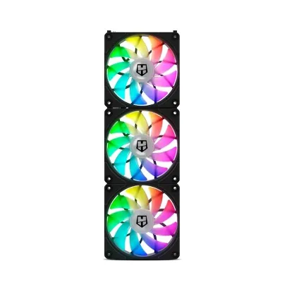 Nox Hummer Easy Link ARGB Set de 3 Ventiladores 120mm Negros Nox Hummer Easy Link ARGB Set de 3 Ventiladores 120mm Negros