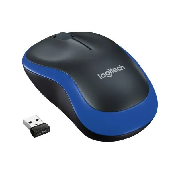 Logitech M185 Ratón Inalámbrico con Mini Receptor USB, Batería 12 Meses, Ambidiestro 1000DPI Azul