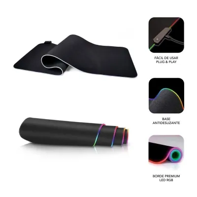 Alfombrilla Subblim MP-02RGB01 LED RGB XL/ 800 x 300 x 4 mm Alfombrilla Subblim MP-02RGB01 LED RGB XL/ 800 x 300 x 4 mm