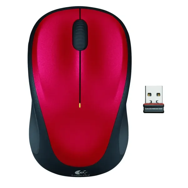Logitech M235 Ratón Inalámbrico 1000DPI Rojo