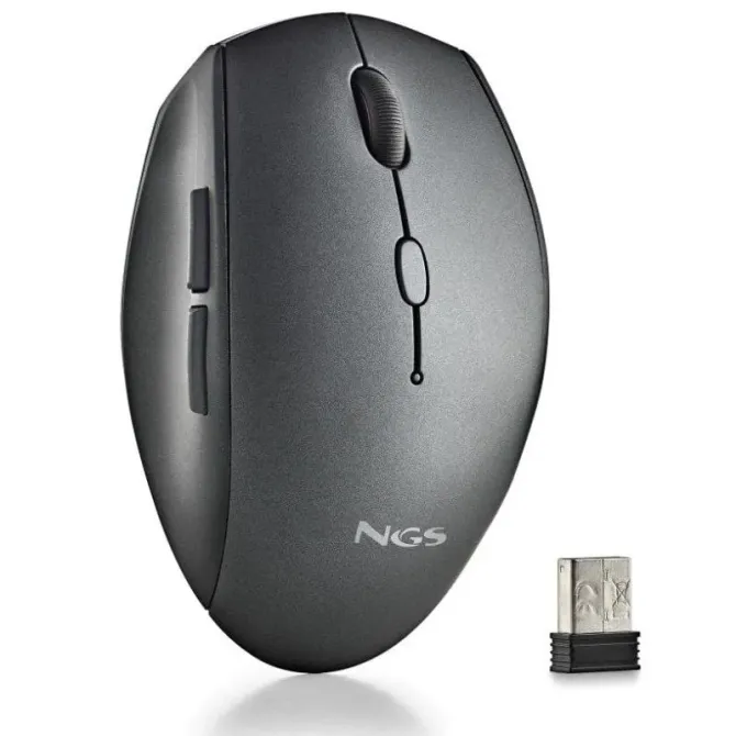 NGS Bee Black Ratón Inalámbrico 1600 DPI Negro