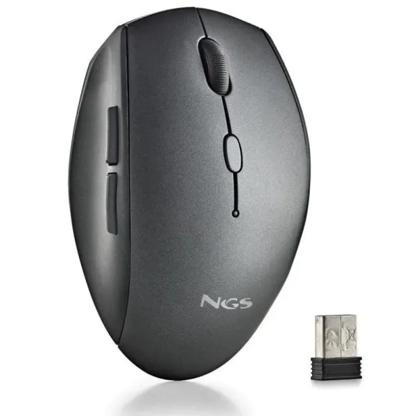 NGS Bee Black Ratón Inalámbrico 1600 DPI Negro