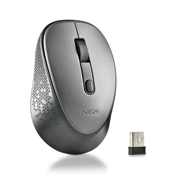 NGS Dew Gray Ratón Optico Inalámbrico 1600 DPI Gris