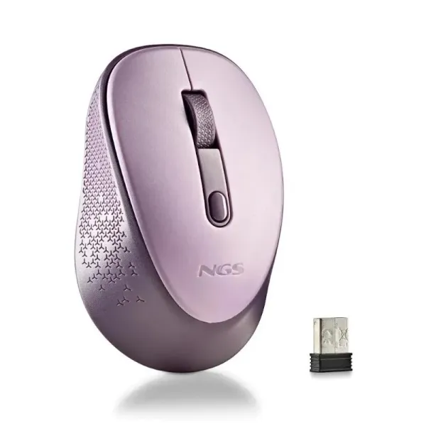 NGS Dew Lilac Ratón Optico Inalámbrico 1600 DPI Lila