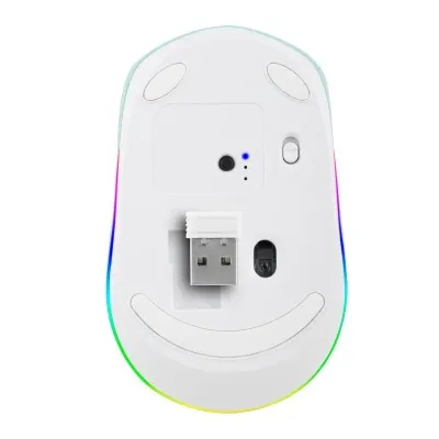 NGS Smog RB Ratón Wireless RGB Multidispositivo Blanco
