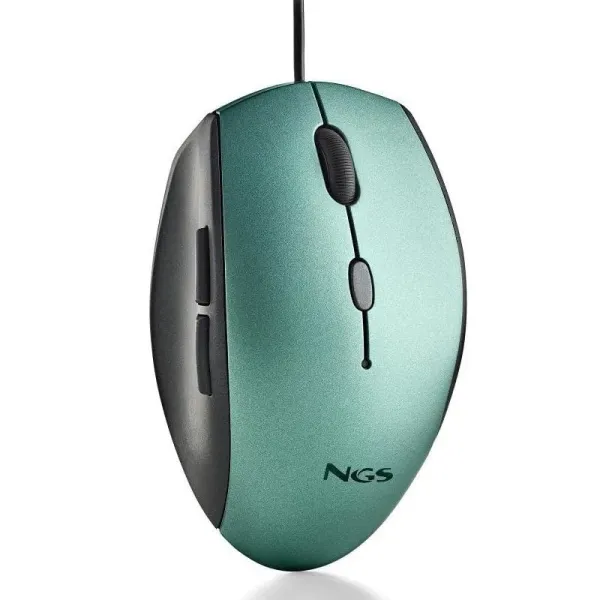 NGS Moth Ice Ratón con Adaptador USB-C 1600 DCPI Azul