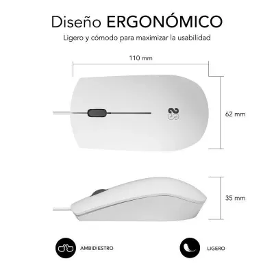 Subblim Business Ratón Silencioso 1200 DPI Blanco Subblim Business Ratón Silencioso 1200 DPI Blanco
