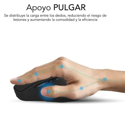 Subblim Comfort Ergo Dual Ratón Ergonómico Inalámbrico para