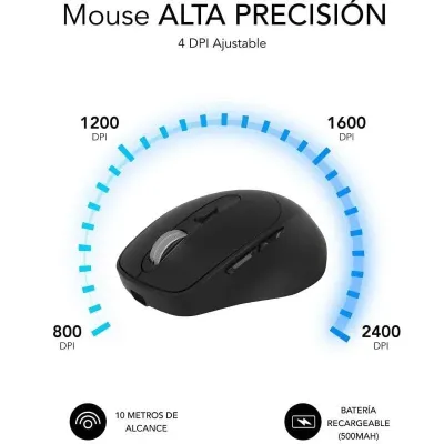 Subblim Comfort Ergo Dual Ratón Ergonómico Inalámbrico para