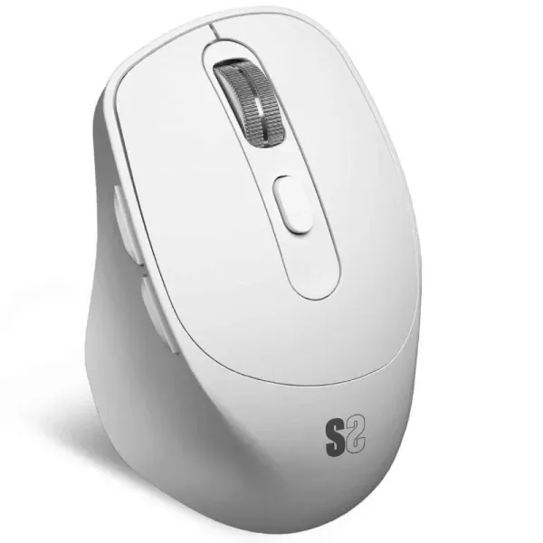 Subblim Comfort Ergo Dual Ratón Ergonómico Inalámbrico para Diestros 2400 DPI Blanco